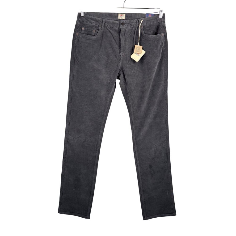 Faherty Stretch Corduroy 5 Pocket Pants In Faded dark grey preppy sz 35